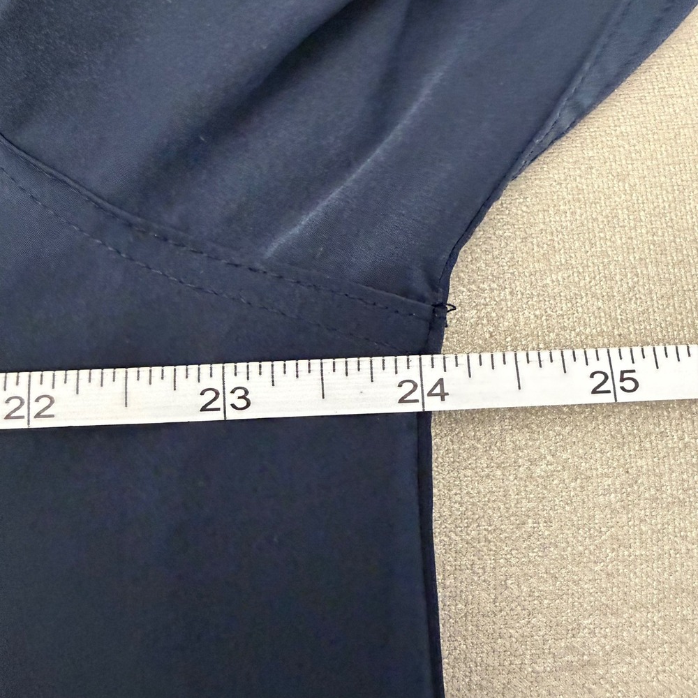 Express Mens Navy Blue Full Zip Windbreaker Jacket L Chest Pockets - Picture 5 of 8